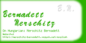 bernadett merschitz business card